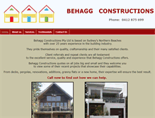 Tablet Screenshot of behaggconstructions.com.au